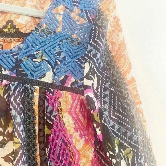 Anthropologie mixed print blouse 2 - Picture 2 of 4